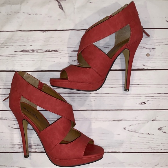 High heel coral shoes - Picture 2 of 4